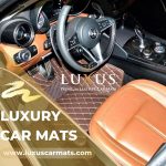 CHOCOLATE BROWN STRIPE LUXURY CAR MATS SET from $209